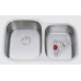 DUL3221-9 Offset Double Bowl Stainless Steel Kitchen Sink