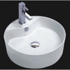 CAR1818 Ceramic Above Counter Round Vessel Sink
