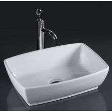 CAS1713 Ceramic Above Counter Square Line Vessel Sink