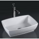 CAS1713 Ceramic Above Counter Square Line Vessel Sink