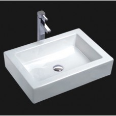 CAS2216 Ceramic Above Counter Square Vessel Sink