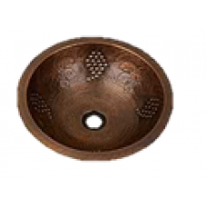CKR18-7-GRAPES ROUND COPPER SINK
