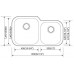 DUL3221-9 Offset Double Bowl Stainless Steel Kitchen Sink