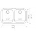 GE401 Gemini Undermount Double Bowl Kitchen Sink
