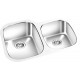 Gemini Kidney-Shaped Double Sink - GE202