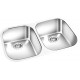 GE401 Gemini Undermount Double Bowl Kitchen Sink